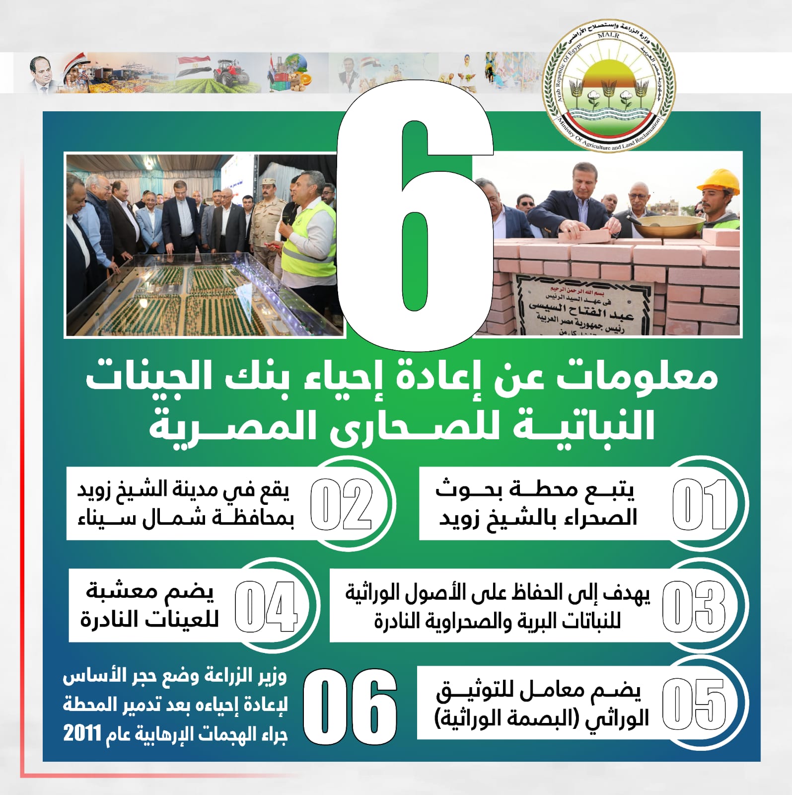 “الزراعة” تنشر 6 معلومات عن إعادة إحياء بنك الجينات النباتية للصحارى المصرية